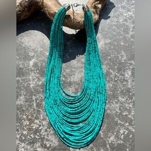 DENKAYS BLUE  STATEMENT NECKLACE